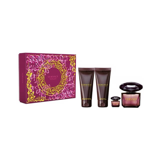 Versace Crystal Noir Set  EDT 90ml + EDT 5ml + BL 100ml + SG 100ml Set