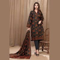 Ideas Khaddar Unstitched Printed Suit K-22102A 3Pcs