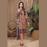 Ideas Khaddar Unstitched Printed Suit K-22099B 3Pcs - image 5