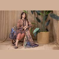 Ideas Khaddar Unstitched Printed Suit K-22099B 3Pcs - image 4