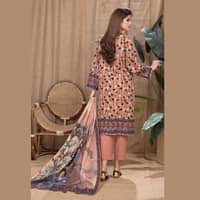 Ideas Khaddar Unstitched Printed Suit K-22099B 3Pcs - image 3
