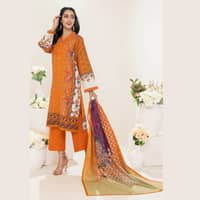 Ideas Khaddar Unstitched Digital Printed Suit K-22070 3Pcs - image 5