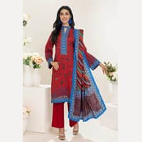 Ideas Linen Unstitched Printed Suit LT-22037A 3PC - image 3