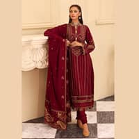 Ideas Pashmina Unstitched Embroidered Suit AP-22017 3PC - image 2