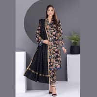 Ideas Cotail Unstitched Printed Suit With Shawl AP-22036 3PC - image 6