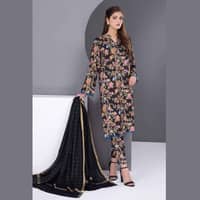 Ideas Cotail Unstitched Printed Suit With Shawl AP-22036 3PC - image 2