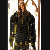Ideas Velvet Dupatta Unstitched Khaddar Suit BVL-22002 3PC - image 4