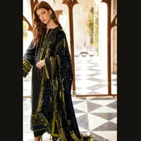 Ideas Velvet Dupatta Unstitched Khaddar Suit BVL-22002 3PC - image 2