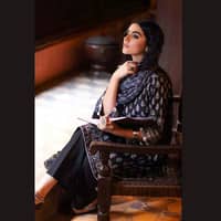 Ideas Unstitched Linen Dupatta Khaddar Suit PVS-12004A 3PC - image 5