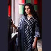Ideas Unstitched Linen Dupatta Khaddar Suit PVS-12004A 3PC