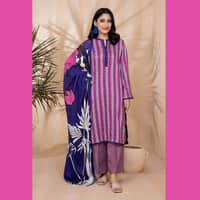 Ideas Linen Unstitched Digital Printed Suit LT-22042 3PC - image 3