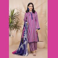 Ideas Linen Unstitched Digital Printed Suit LT-22042 3PC - image 2