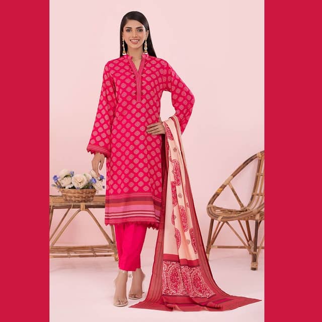 Ideas Linen Unstitched Printed Suit LT-22043A 3PC