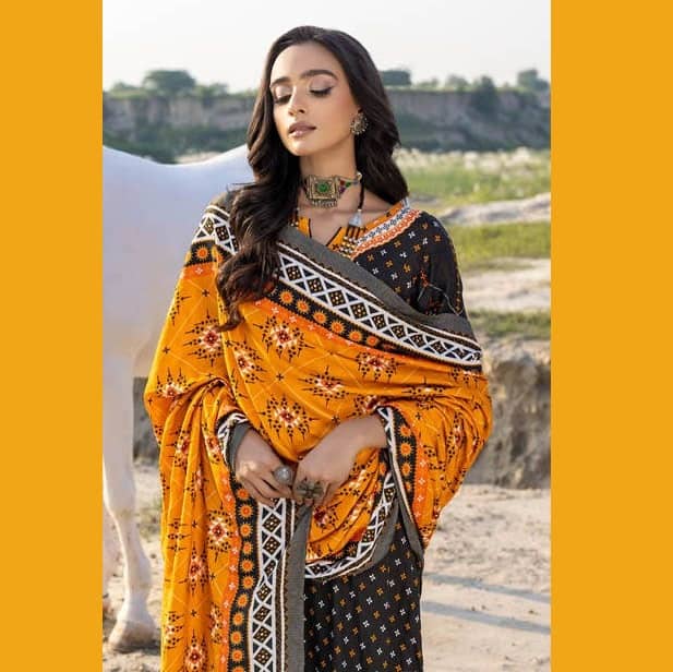 Ideas Twill Linen Unstitched Printed Suit LT-22014A 3PC
