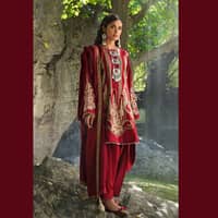 Ideas Unstitched Woven Pashmina Shawl Suit AP-12029 3PC - image 2