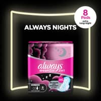 Always Thicks Maxi Night Sanitary Pads Extra Long Single Pack 8 pads