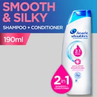 Head & Shoulders 2 in 1 Smooth & Silky Shampoo+Conditioner 190ml