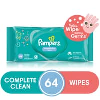 Pampers Baby Complete Clean Wipes Normal 64 Pcs
