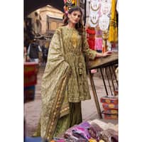 Ideas Lawn Unstitched Foil Printed Suit CL-32446B 3PC - image 3