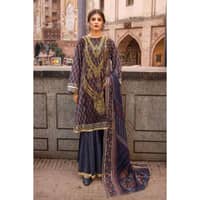 Ideas Lawn Unstitched Foil Printed Suit CL-32445B 3PC - image 2