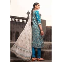 Ideas Lawn Unstitched Gold and Lacquer Printed Suit CL-32426A 3PC - image 3