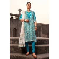 Ideas Lawn Unstitched Gold and Lacquer Printed Suit CL-32426A 3PC - image 2