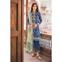 Ideas Lawn Unstitched Foil Printed Suit CL-32236B 3PC - image 2