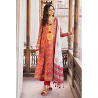 Ideas Lawn Unstitched Foil Printed Suit CL-32243A 3PC - image 2