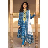 Ideas Lawn Unstitched Foil Printed Suit CL-32243B 3PC - image 3