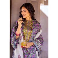 Ideas Lawn Unstitched Foil Printed Suit CL-32240B 3PC - image 4