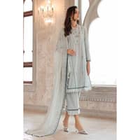 Ideas Embroidered Lawn Unstitched Printed Suit With Embroidered Chiffon Dupatta PM-22078 3PC - image 5