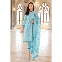 Ideas Embroidered Lawn Unstitched Printed Suit With Embroidered Chiffon Dupatta PM-22079 3PC - image 2