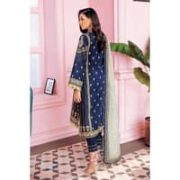Ideas Luxury Embroidered Lawn Suit With Khaddi Net Dupatta PM-22007 3PC - image 5