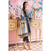 Ideas Luxury Embroidered Lawn Suit With Khaddi Net Dupatta PM-22007 3PC - image 3