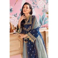 Ideas Luxury Embroidered Lawn Suit With Khaddi Net Dupatta PM-22007 3PC