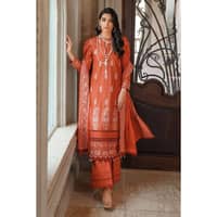 Ideas Embroidered Chiffon Dupatta Lawn Unstitched Suit PM-32025 3PC - image 4