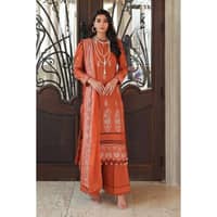 Ideas Embroidered Chiffon Dupatta Lawn Unstitched Suit PM-32025 3PC - image 2