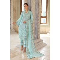 Sequins Embroidered Lawn Unstitched Suit With Sequins Embroidered Chiffon Dupatta PM-32036 3PC - image 2