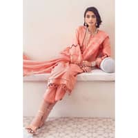 Sequins Embroidered Lawn Unstitched Suit With Sequins Embroidered Chiffon Dupatta PM-32043 3PC - image 5