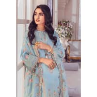 Embroidered Lawn Unstitched Suit With Embroidered Chiffon Dupatta PM-32004 3PC - image 5