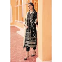 Embroidered Lawn Unstitched Suit With Embroidered Net Dupatta PM-22004 3PC - image 4