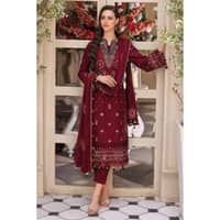 Embroidered Chiffon Dupatta Lawn Unstitched Suit PM-32045 3PC - image 4