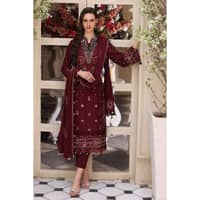 Embroidered Chiffon Dupatta Lawn Unstitched Suit PM-32045 3PC - image 3