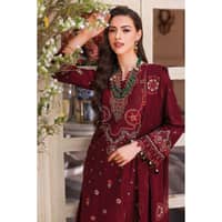 Embroidered Chiffon Dupatta Lawn Unstitched Suit PM-32045 3PC - image 2