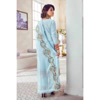 Embroidered Dobby Lawn Unstitched Suit With Embroidered Chiffon Dupatta PM-32007 3PC - image 4