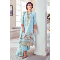 Embroidered Dobby Lawn Unstitched Suit With Embroidered Chiffon Dupatta PM-32007 3PC - image 2