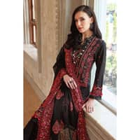 Embroidered Lawn Unstitched Suit With Embroidered Chiffon Dupatta PM-32063 3PC - image 5