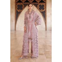 Embroidered Lawn Unstitched Suit With Embroidered Net Dupatta PM-32009 3PC - image 3