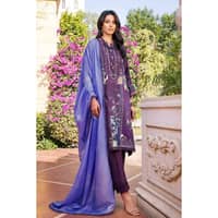 Lawn Jacquard Unstitched Suit With Foil Printed Paper Cotton Dupatta CN-32013 3PC - image 4