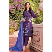 Lawn Jacquard Unstitched Suit With Foil Printed Paper Cotton Dupatta CN-32013 3PC - image 3